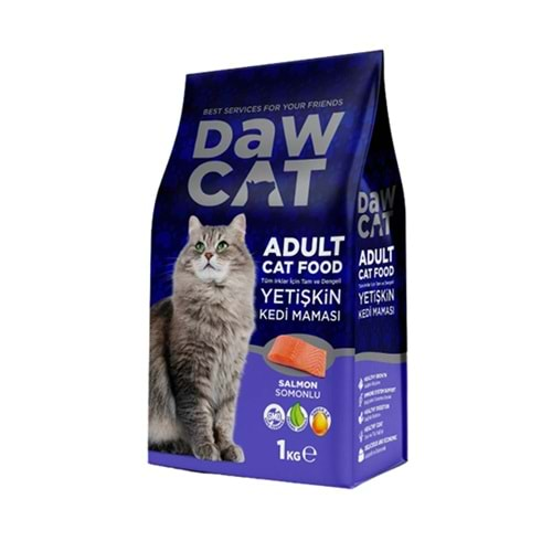 DAWCAT 1 KG YETİŞKİN KEDİ MAMASI SOMONLU