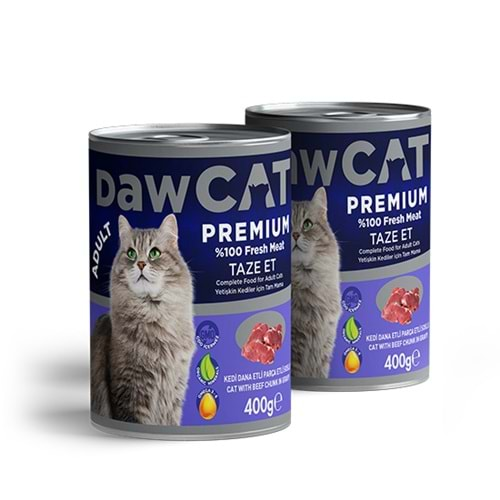 DAWCAT 400 GR KEDİ KONSERVE PARÇA DANA ETLİ