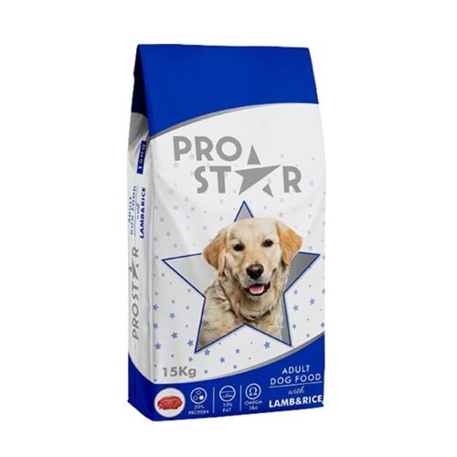 PROSTAR 15 KG YETİŞKİN KÖPEK MAMASI KUZU ETLİ PİRİNÇLİ