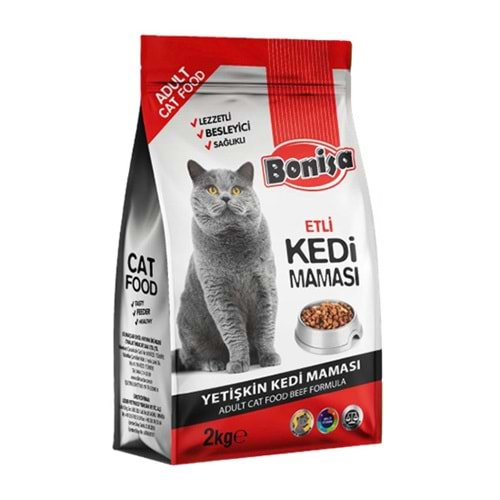 BONİSA 2 KG KEDİ MAMASI ETLİ