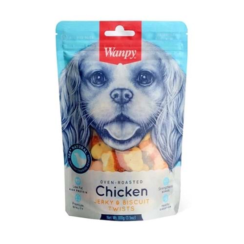 WANPY 100 GR BİSKÜVİ ÜZERİ TAVUK SARGILI KÖPEK ÖDÜLÜ