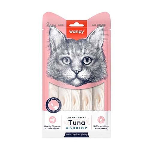 WANPY CREAMY TREAT TON BALIKLI KARİDESLİ SIVI ÖDÜL 5x14 GR