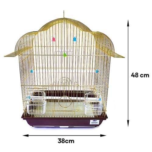 BONİSA BIRD CAGE A3121-AG GOLD KUŞ KAFESİ