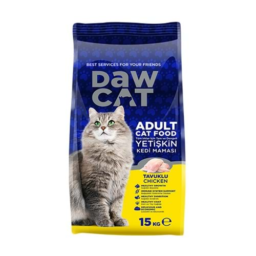 DAWCAT 15 KG YETİŞKİN KEDİ MAMASI TAVUKLU