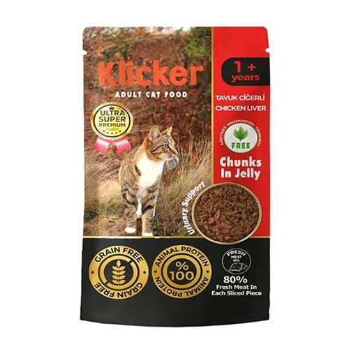 KLİCKER 85 GR TAVUK CİĞERLİ YETİŞKİN KEDİ KONSERVE