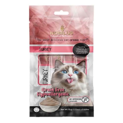 NOBILUS HİNDİLİ KEDİ KREMA ÖDÜLÜ 5x15g