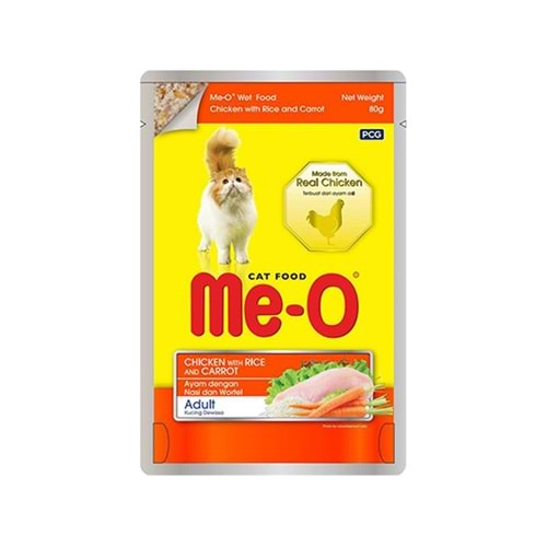 ME-O 80 GR KEDİ POUCH PİRİNÇLİ & HAVUÇLU