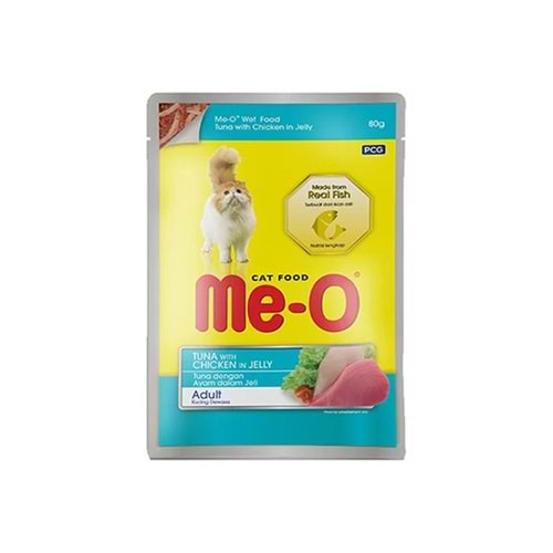 ME-O 80 GR KEDİ POUCH TON BALIKLI TAVUKLU