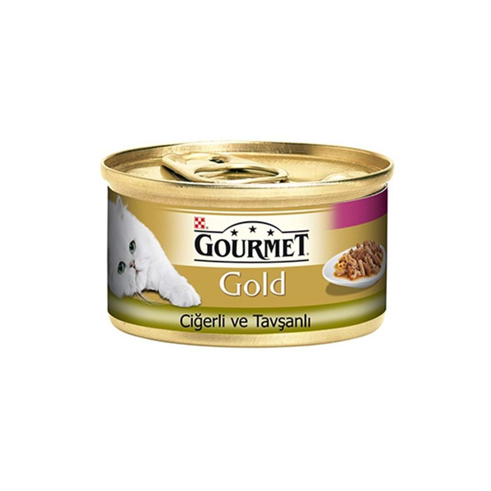 GOURMET GOLD 85 GR CİĞERLİ VE TAVŞAN PARÇALI