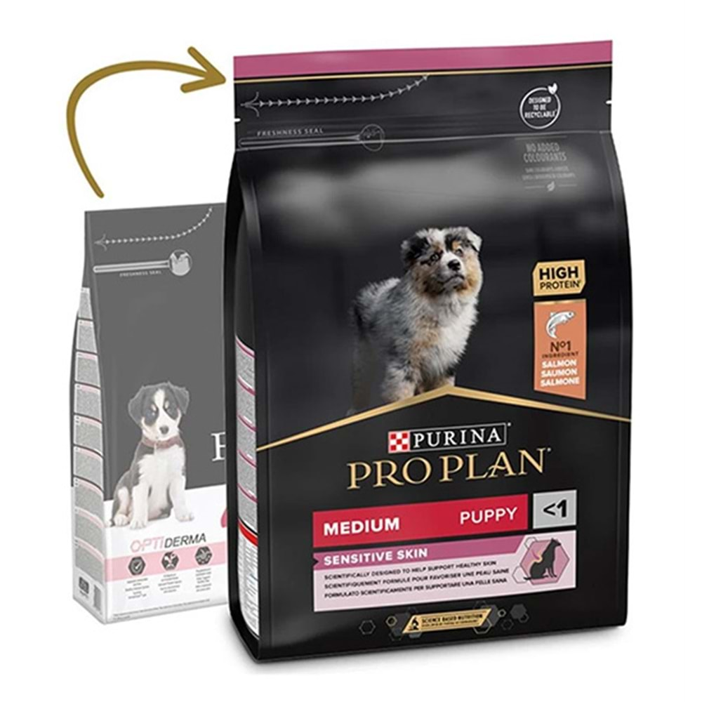 PRO PLAN 3 KG MEDIUM PUPPY SENSITIVE SOMON ETLİ KÖPEK MAMASI