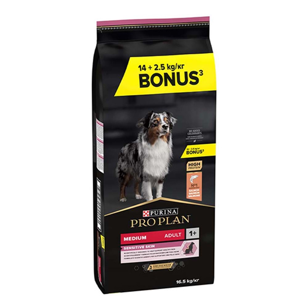 PRO PLAN 16,5 KG MEDIUM ADULT SENSITIVE KÖPEK MAMASI SOMONLU
