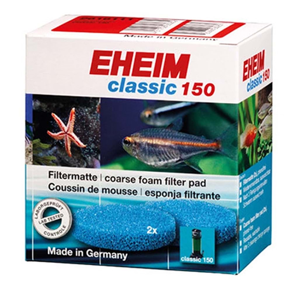 EHEIM CLASSIC 150 YEDEK MAVİ SÜNGER KALIN 2 Lİ