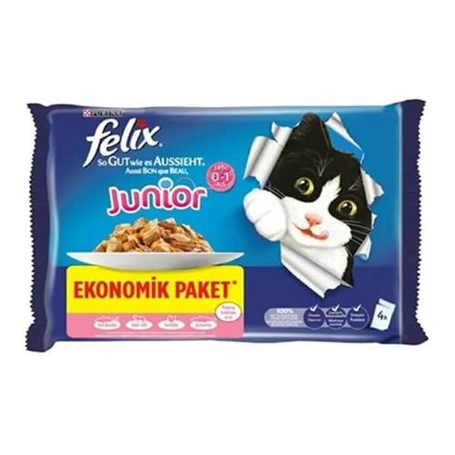 FELİX JUNIOR AGAIL BEEF CHICKEN (4X 85 GR) EKONOMİK PAKET