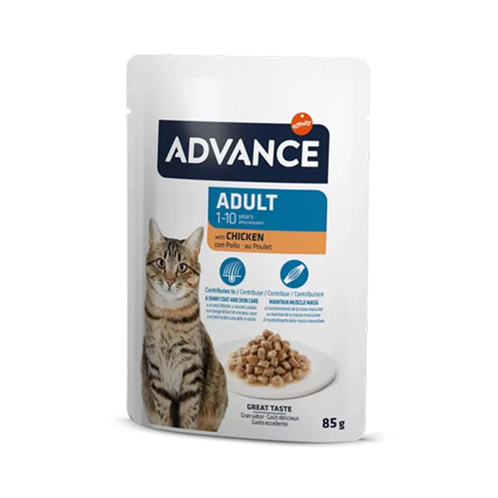 ADVANCE 85 GR CAT ADULT CHICKEN WET POUCH