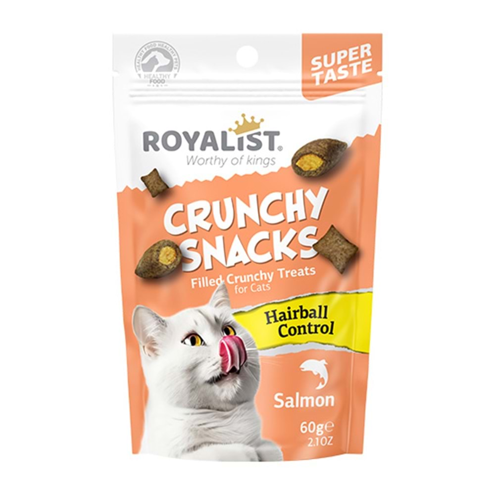 ROYALİST CRUNCHY SNACKS SALMON /HAİRBALLCONTROL 60 GR