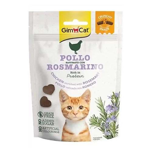 GİMCAT KEDİ ÖDÜL CRUNCHY SNACKS CHICKEN & ROSMERY 50 GR