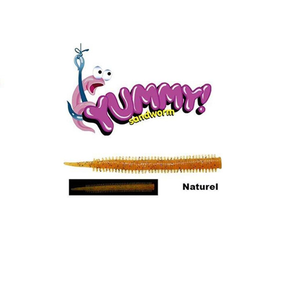 FUJİN YUMMY SANDWORM NATURAL 7CM