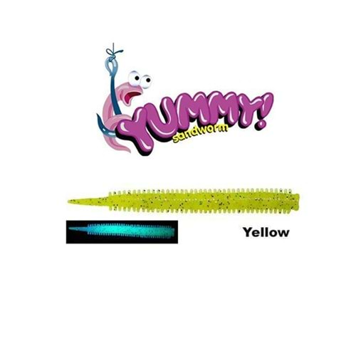 FUJİN YUMMY SANDWORM UV YELLOW 7 CM