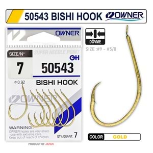 50543 OWNER BISHI HOOK GOLD İĞNE NO: 7