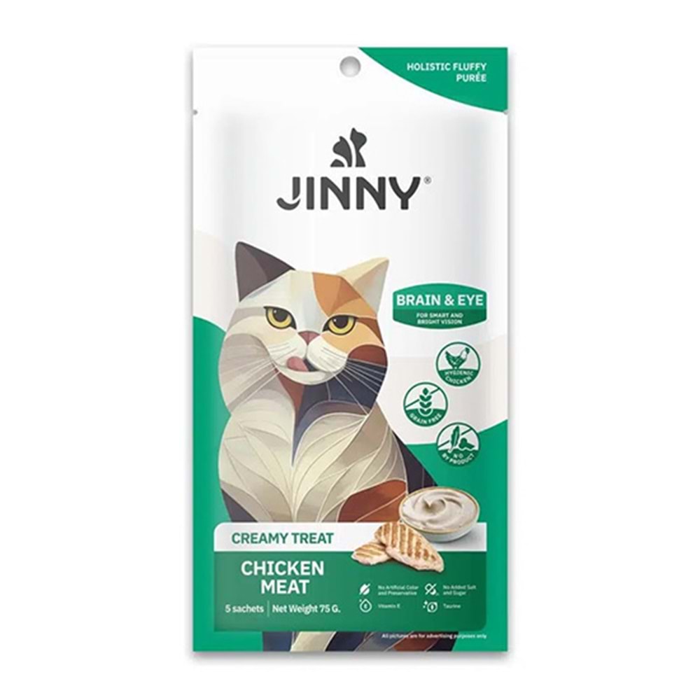 JINNY CREAMY TREAT KEDİ ÖDÜLÜ TAVUKLU 5x15 GR