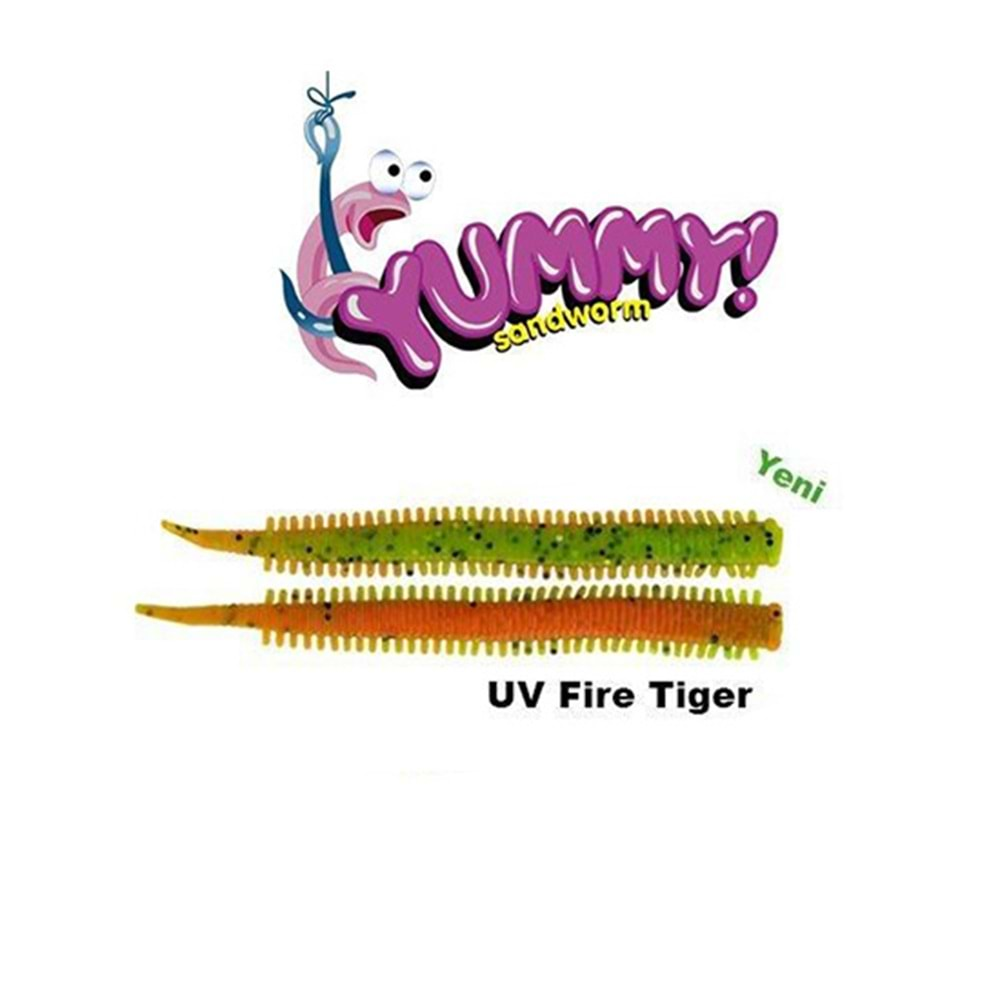 FUJİN YUMMY SANDWORM UV FİRE TİGER 7 CM