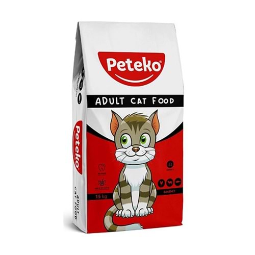 PETEKO 15 KG YETİŞKİN KEDİ MAMASI GURME