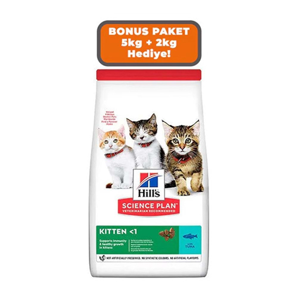 HİLLS 7 KG KITTEN TON BALIKLI YAVRU KEDİ MAMASI 5+2 KG