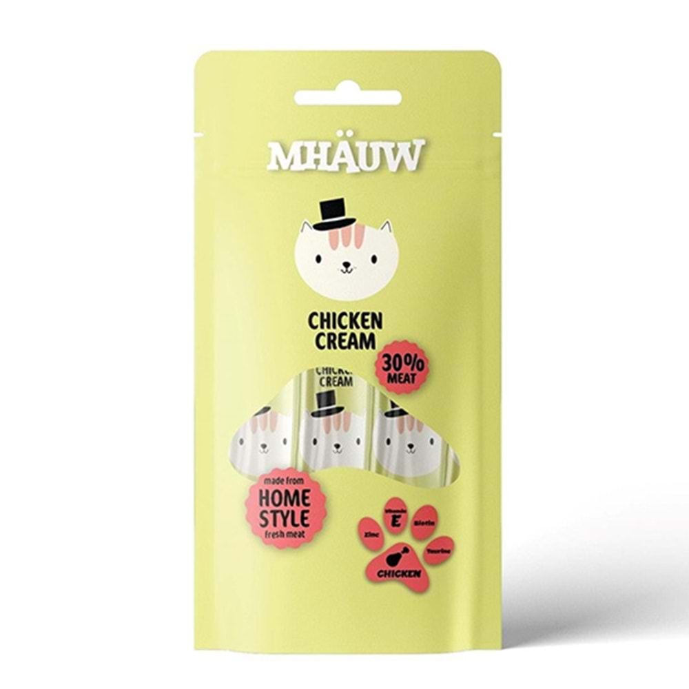 MHAUW CHICKEN CREAM TAVUKLU KEDİ ÖDÜLÜ 4x15 GR