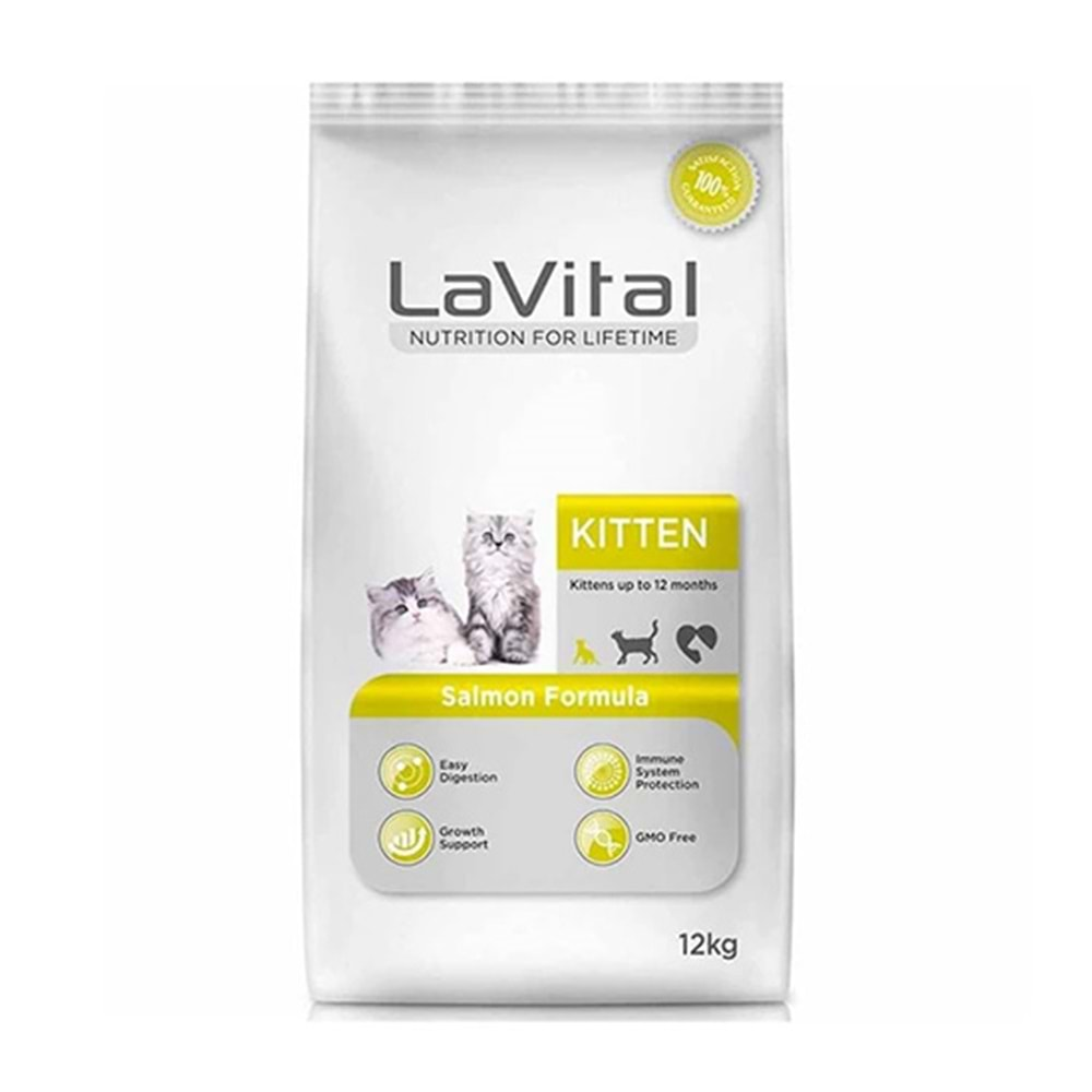 LAVİTAL 12 KG KITTEN YAVRU KEDİ SOMONLU