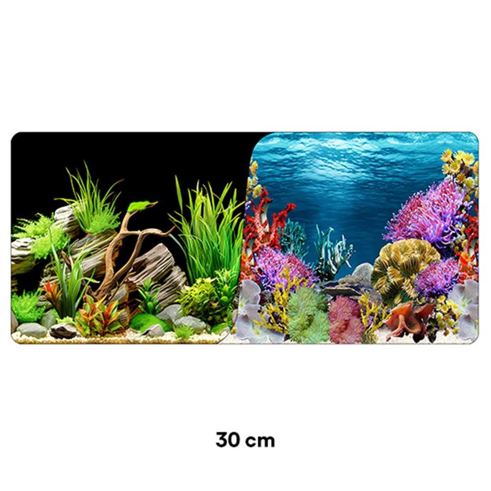 BONİSA PLASTİK POSTER 8075/9024 SİYAH BİTKİ MERCAN 30 CM