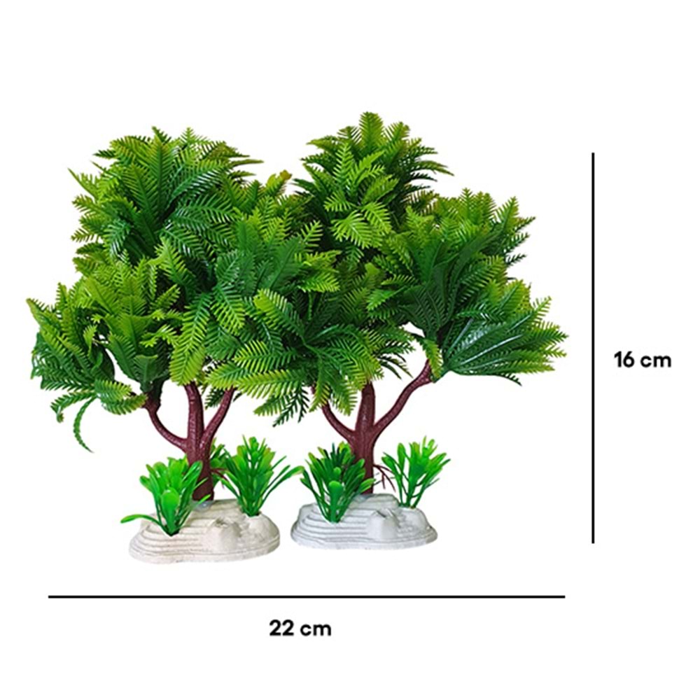 BONİSA PLASTİK BİTKİ 2 Lİ PAKET BNS-3912 ( 22 x 16 CM )