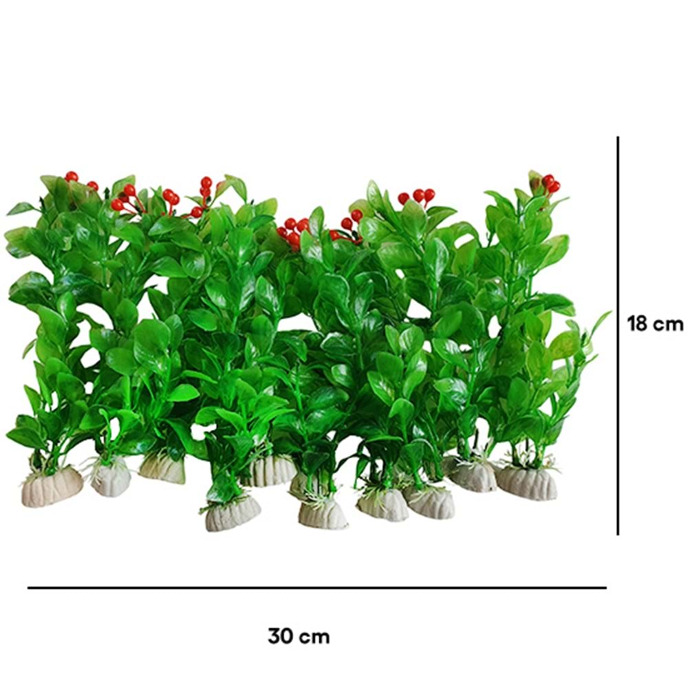 BONİSA PLASTİK BİTKİ 10 LU PAKET BNS-8006 ( 30 x 18 CM )