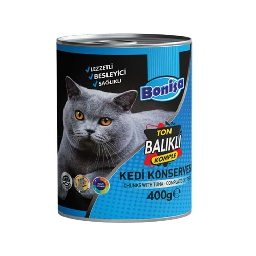 BONİSA 400 GR KEDİ KONSERVE PARÇA SOMON BALIKLI