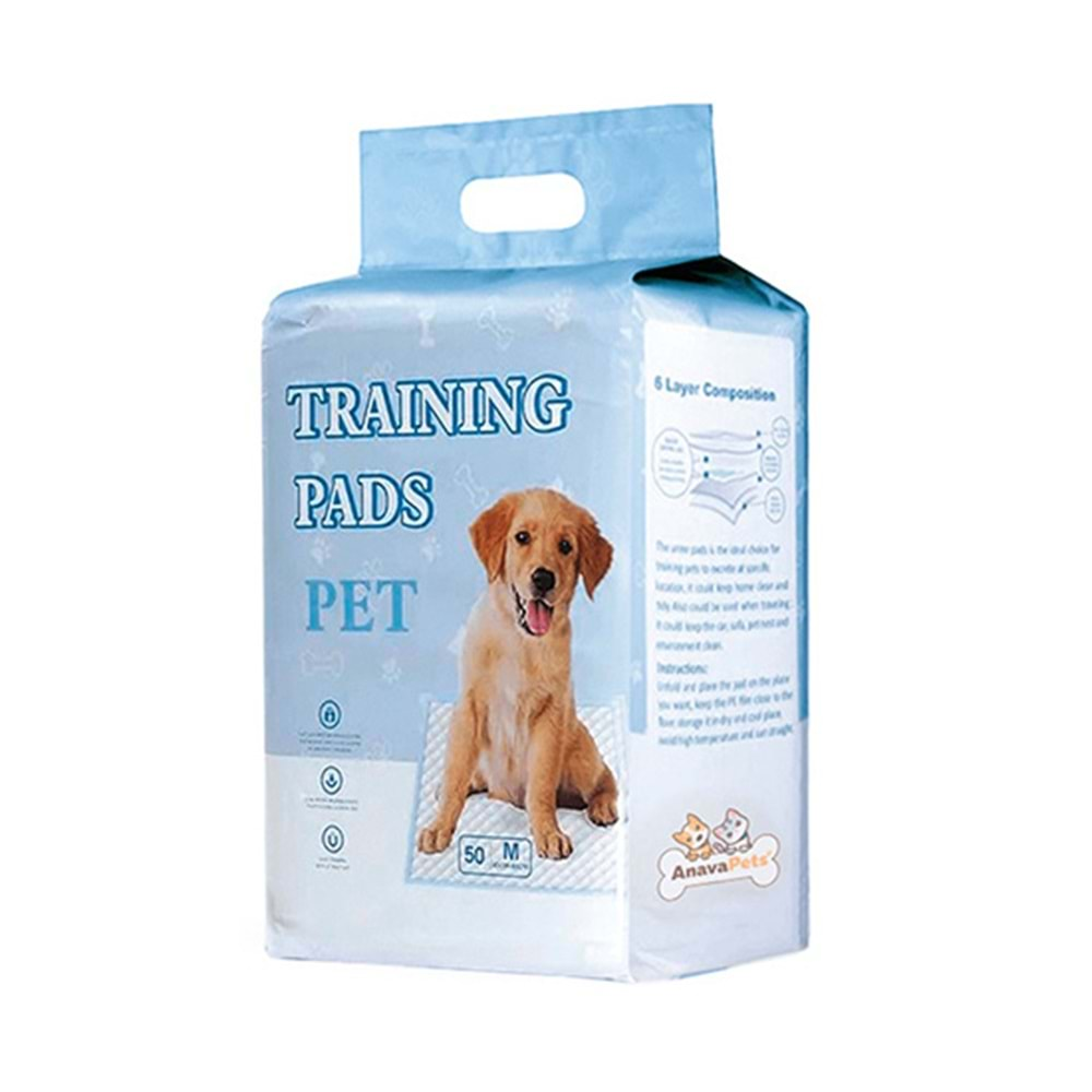 D-PETS TRAINING PADS TUVALET EĞİTİM BEZİ MEDİUM 50 Lİ