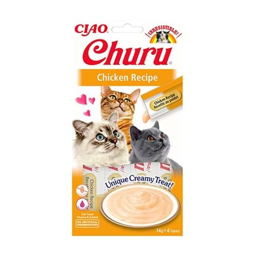 CİAO CHURU CREAM TAVUKLU KEDİ KREMASI 4x14 GR