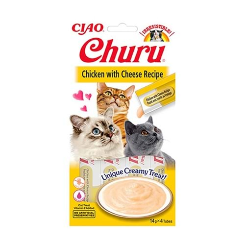 CİAO CHURU TAVUK VE PEYNİRLİ KEDİ KREMASI