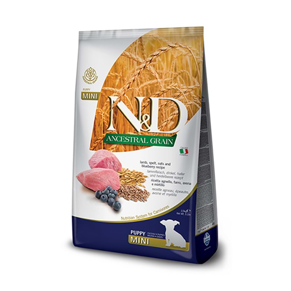 N&D 2,5 KG A.GRAIN KUZU Y.MERSINI PUPPY MINI