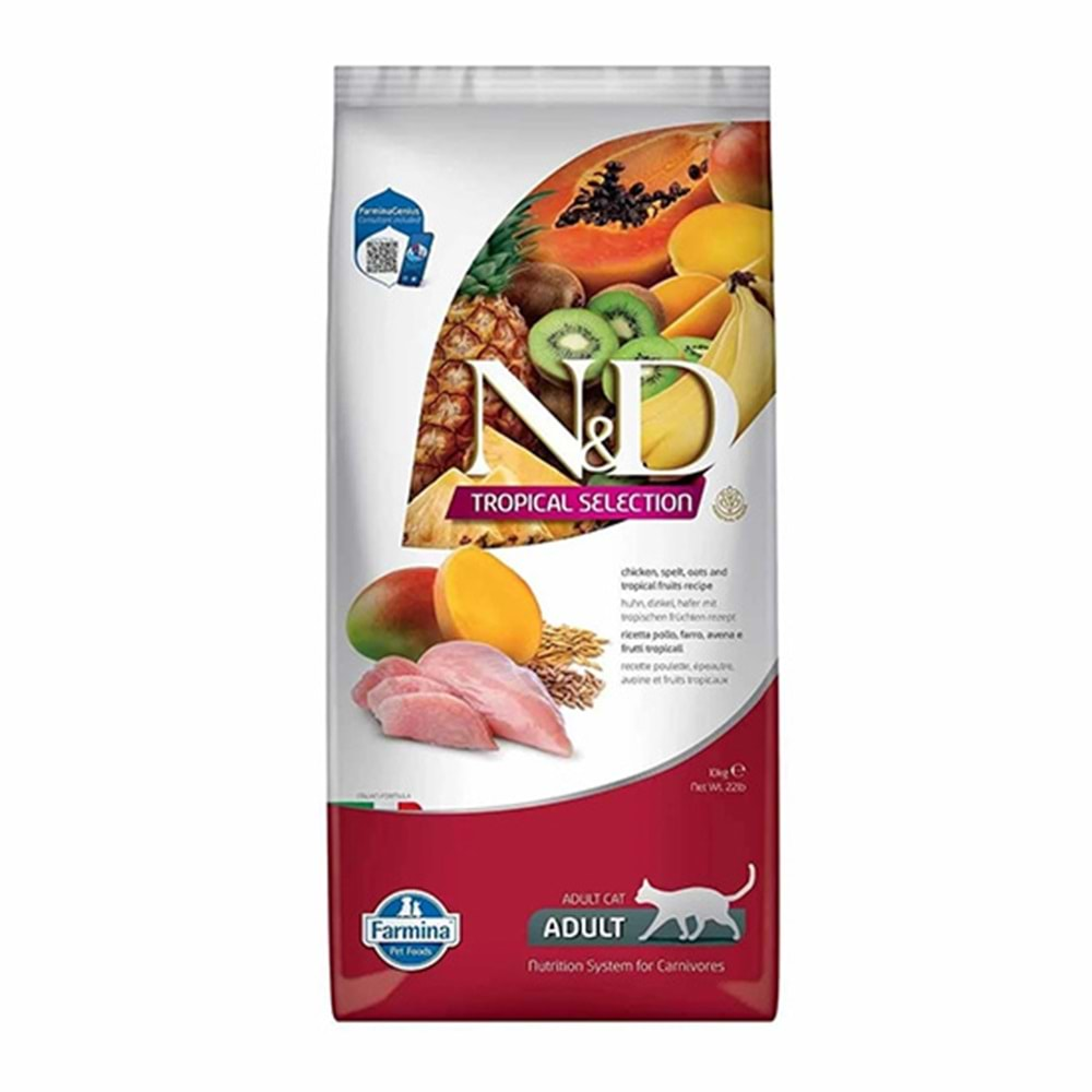 N&D 10 KG CAT TROPICAL SELECTION CHICKEN