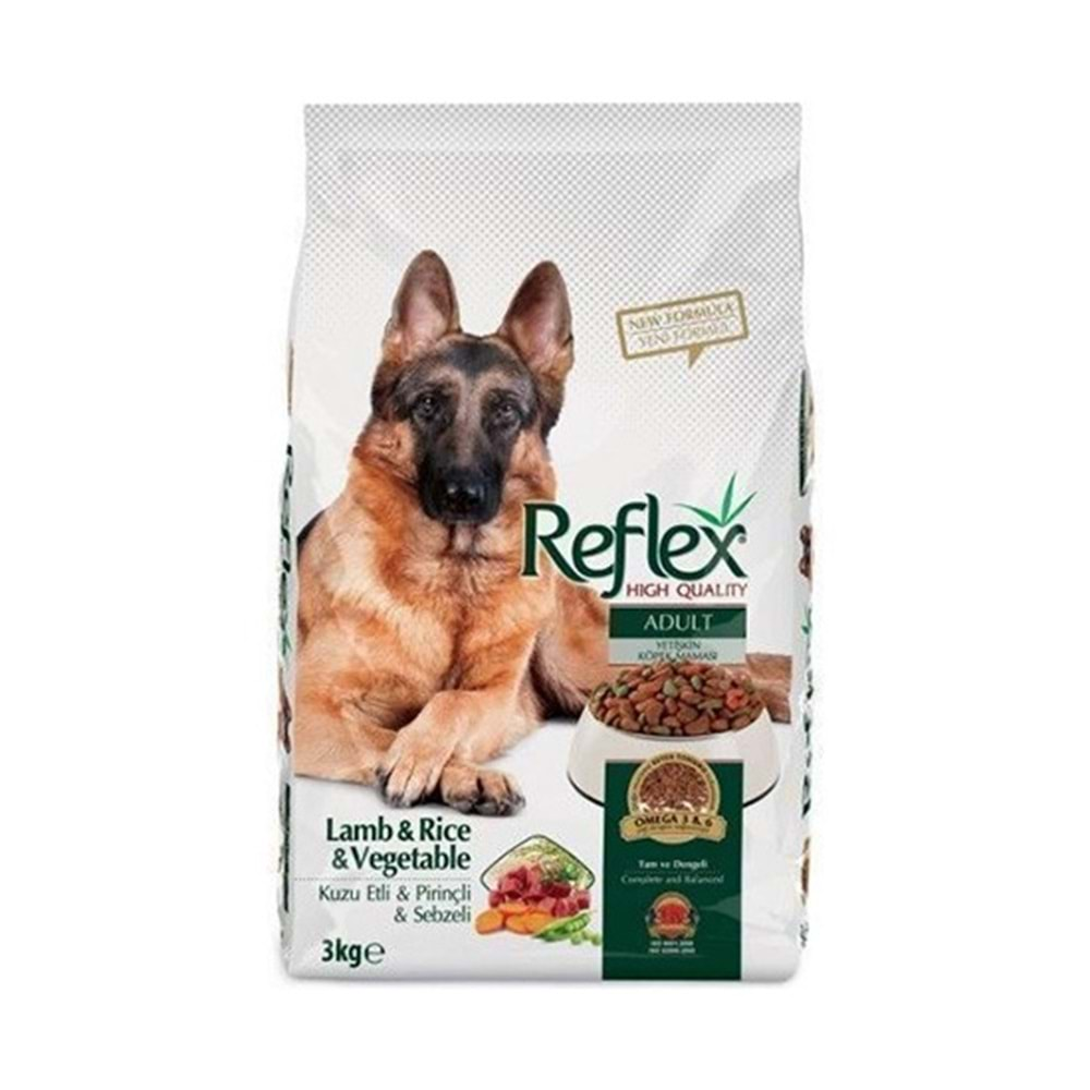 REFLEX 3 KG LAMB & RICE SEBZELİ YETİŞKİN KÖPEK MAMASI