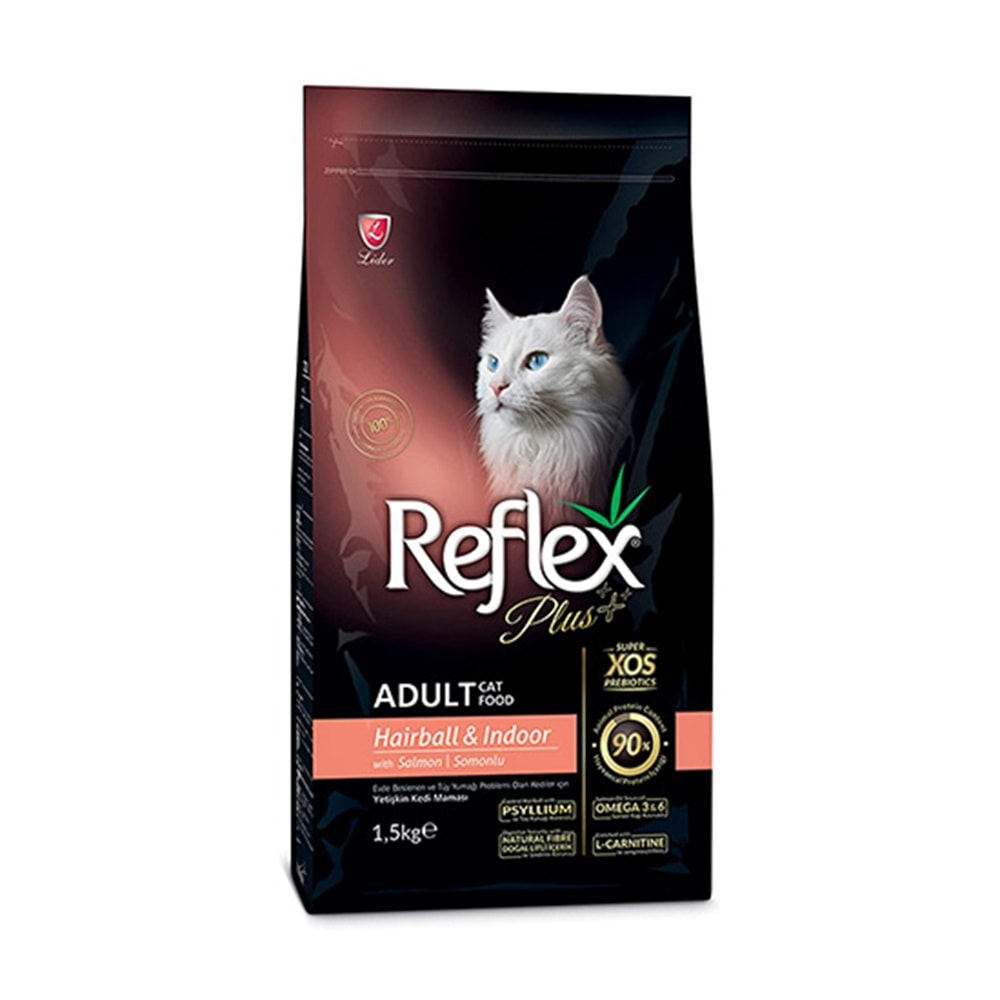 REFLEX 1,5 KG PLUS SOMONLU HAIRBALL YETİŞKİN KEDİ MAMASI