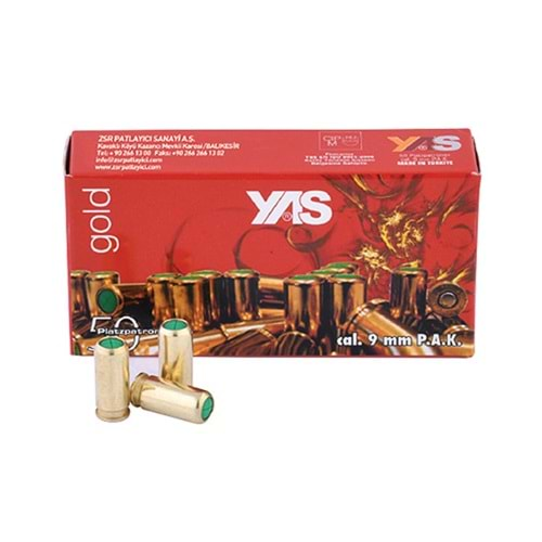 YAF 9 MM SES MERMİSİ SARI ( GOLD )