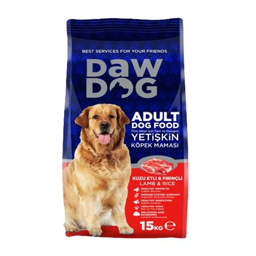 DAWDOG 15 KG YETİŞKİN KÖPEK MAMASI KUZU ETLİ & PİRİNÇLİ