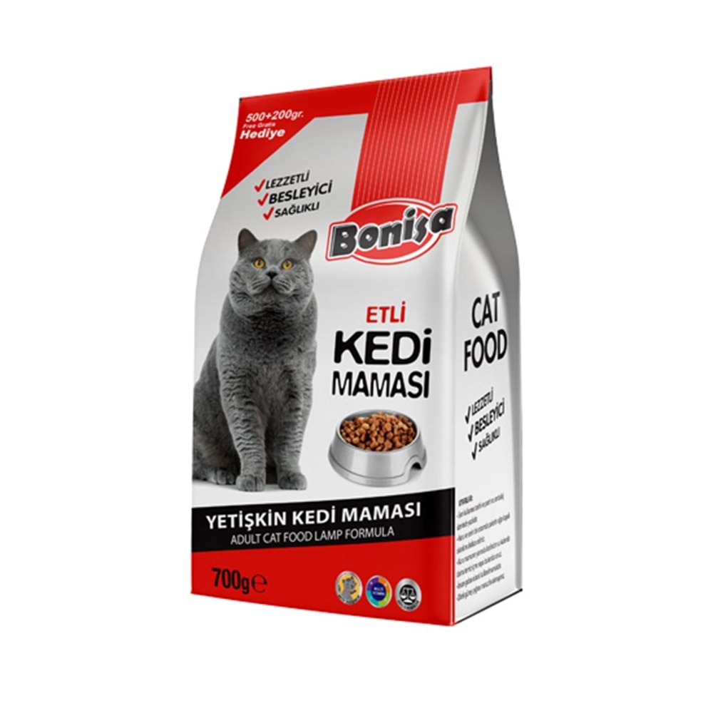 BONİSA 700 GR KEDİ MAMASI KUZU ETLİ