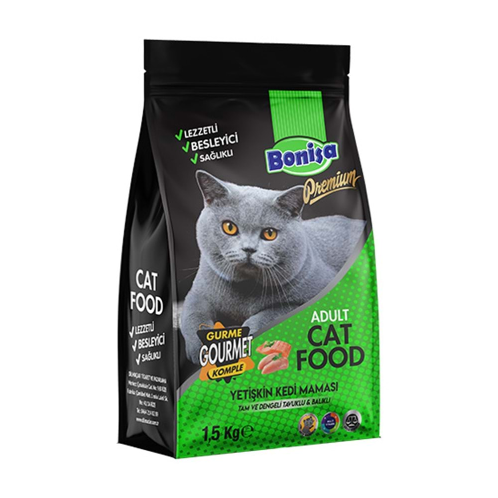 BONİSA 1,5 KG PREMIUM KEDİ MAMASI GURME