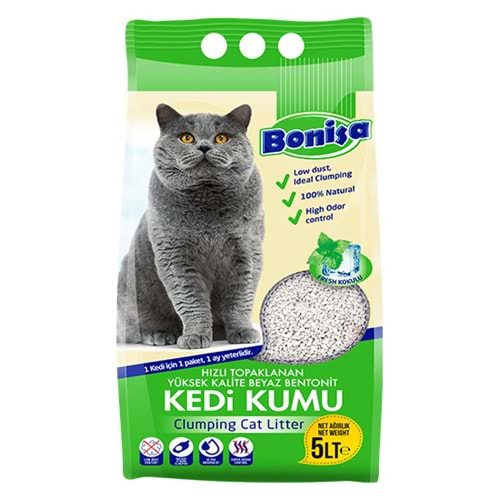 BONİSA 5 LT BENTONİT KEDİ KUMU FRESH KOKULU