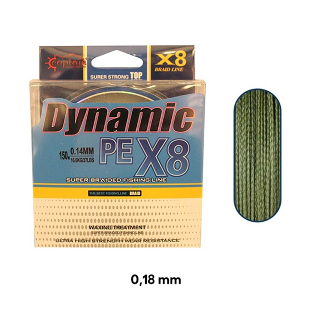 DYNAMİC PEX8 150 MT İP MİSİNA 0,18 MM