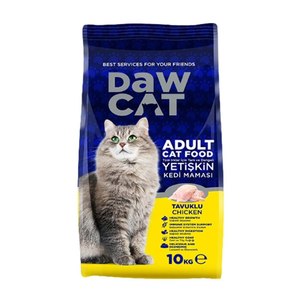 DAWCAT 10 KG YETİŞKİN KEDİ MAMASI TAVUKLU