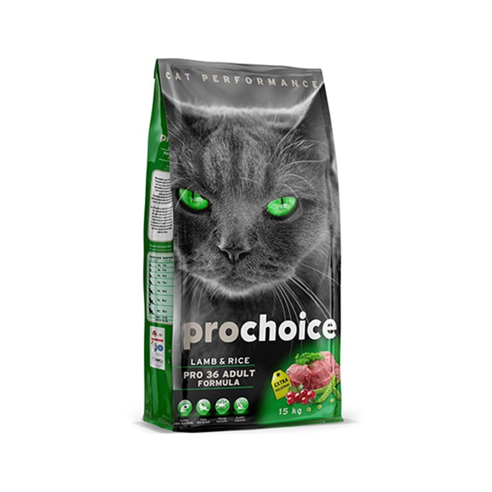 PROCHOICE 15 KG CAT PRO 36 ADULT KEDİ YEMİ KUZU PIRINÇ