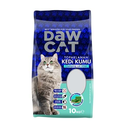 DAWCAT 10 LT BENTONİT KEDİ KUMU MARSILYA SABUNLU