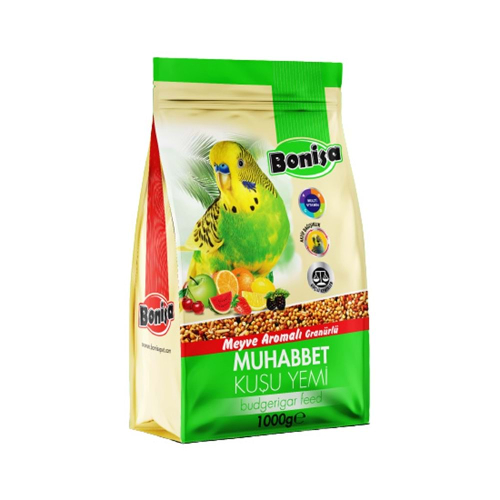 BONİSA 1000 GR MUHABBET KUŞU YEMİ MEYVE AROMALI